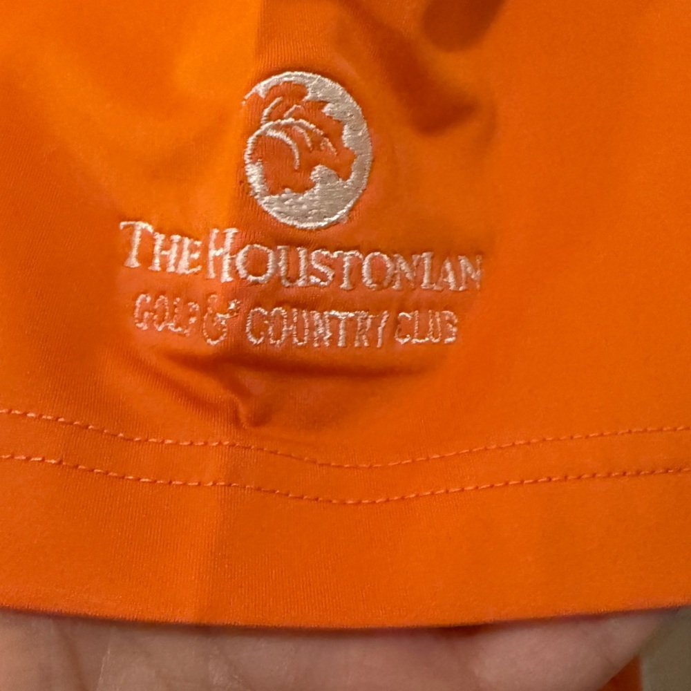 Foot Joy Men's Orange Polo Shirt XXL The Houstonian Golf Country Club - Picture 2 of 6